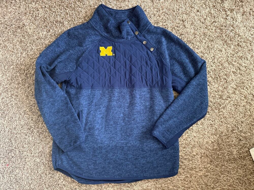 Michigan Wolverines Sweatshirt Game Day Women's Size Large University Comfy